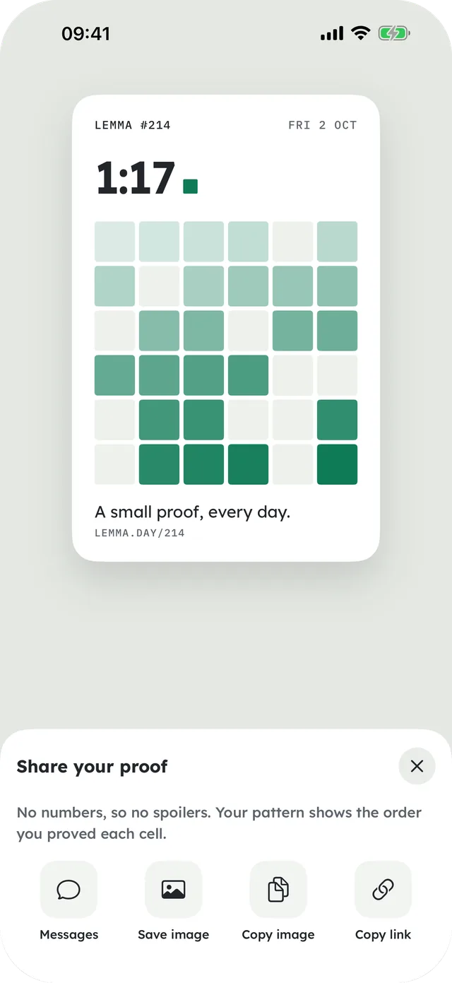 The share card.